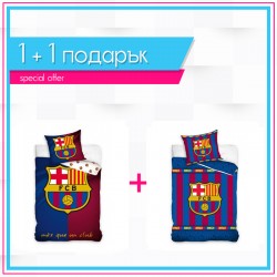 1+1 детско спално бельо от ранфорс Love Barcelona  и Barcelona