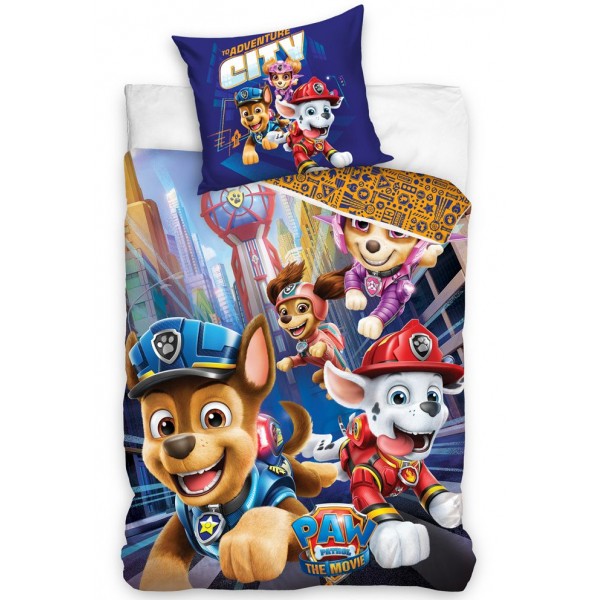 Спално бельо Paw Patrol Run памучен сатен