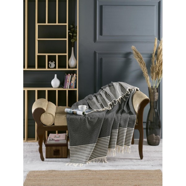 Памучно одеяло 170/210 Elegance black