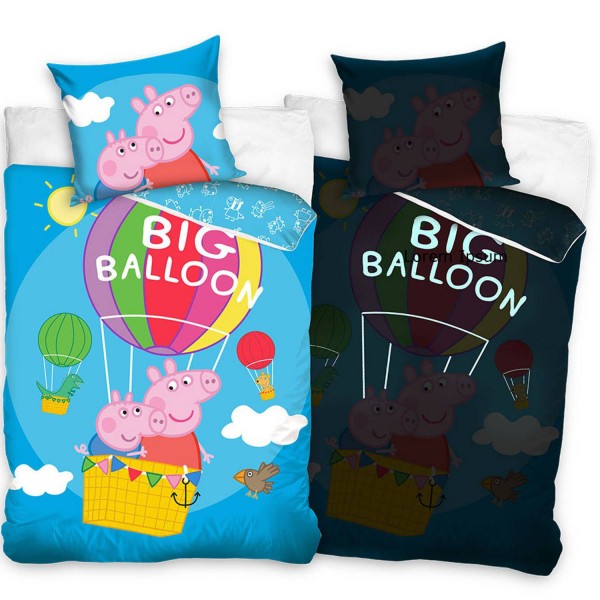 Светещо спално бельо Peppa Balloon