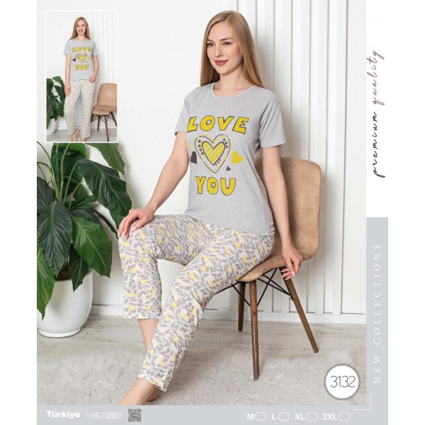 Сезонна дамска пижама Love XXL