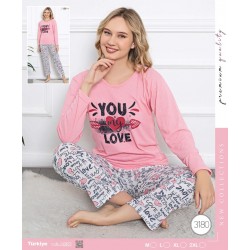 Пижама за спане дълги ръкави Love XXL