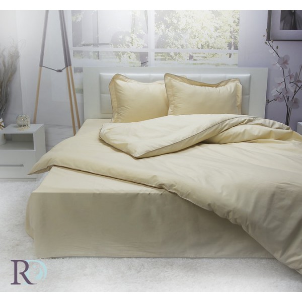 Спално бельо от памучен сатен  Beige