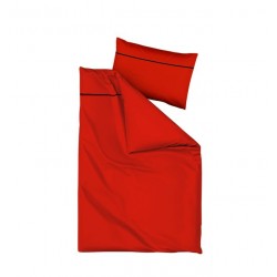 Спално бельо памучен сатен Scarlet Red единично