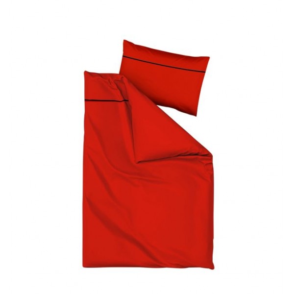 Спално бельо памучен сатен Scarlet Red единично