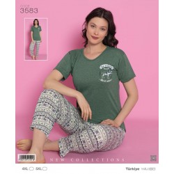 Памучна дамска пижама Greeny M