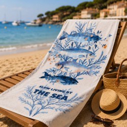 Плажна кърпа от мек памук Sea Living